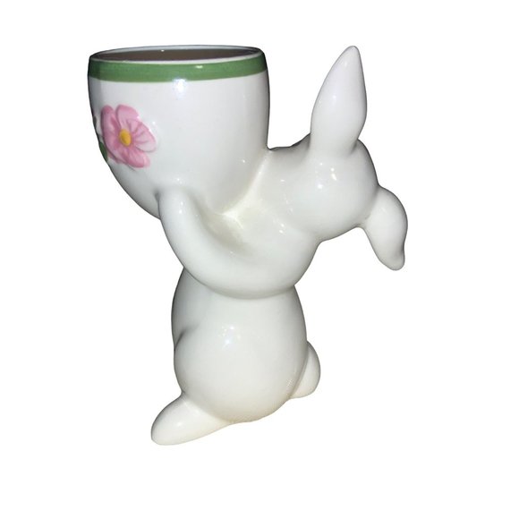 Avon Sunny Bunny Egg Candle Holder Rabbit Figurine  1981 - Picture 6 of 11